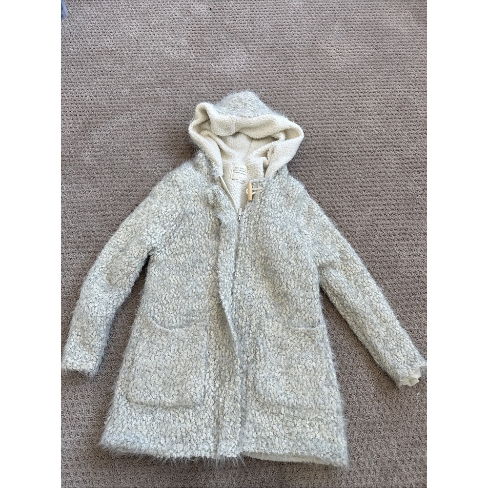 Zara Girls Knitwear Outerwear Winter Collection Zip Up Sherpa Lining Jacket Faux